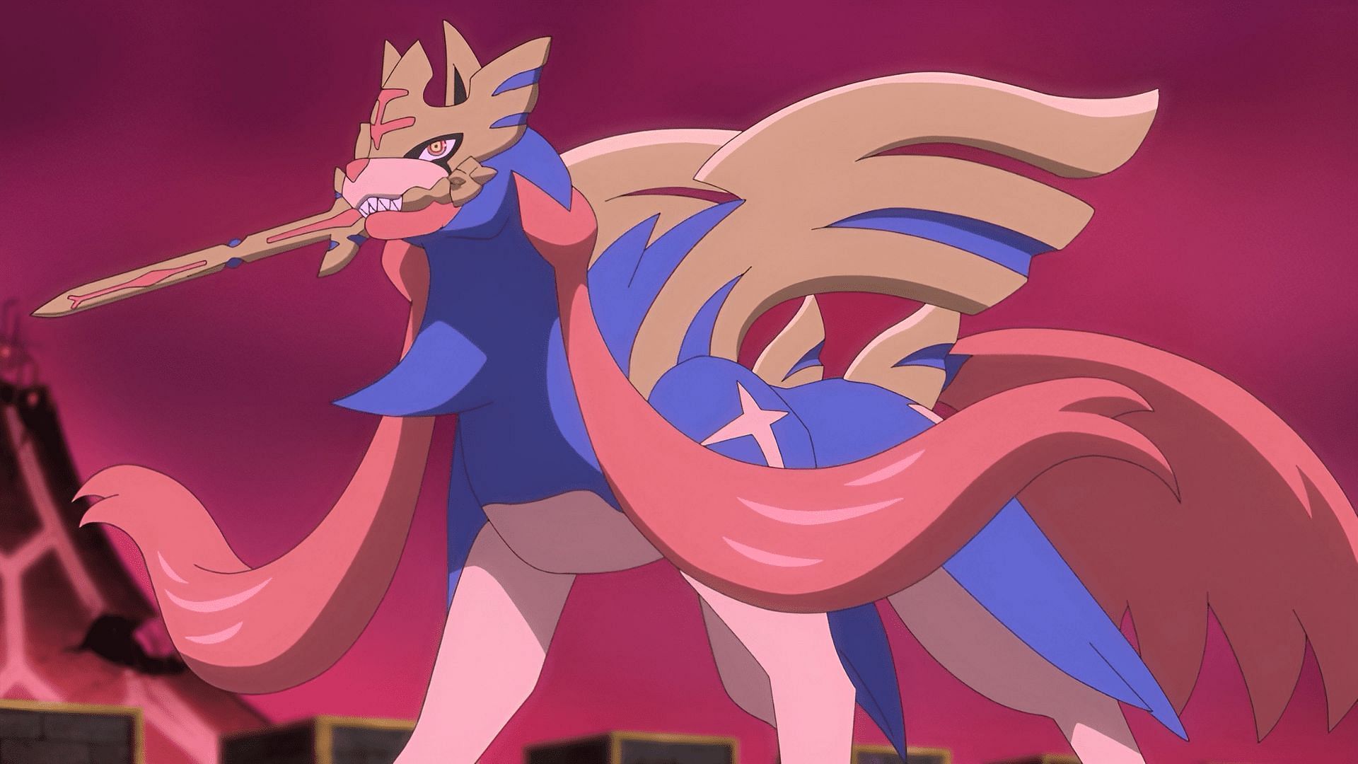 Crowned Sword Zacian in the anime (Image via TPC)